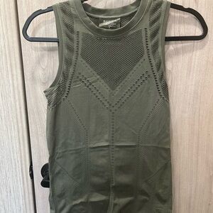Gap Athleta Green Mesh Athletic Tank Top